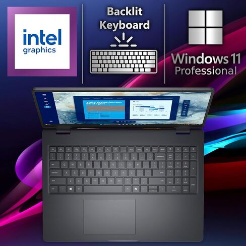 Dell Pro 16 (يستبدل Latitude 3550) 16 بوصة WUXGA Display Business Laptop، Intel i7-150U، ذاكرة الوصول العشوائي DDR5 سعة 32 جيجابايت، 1 تيرابايت SSD PCIe، WiFi 6E + BT، RJ-45، لوحة مفاتيح بإضاءة خلفية، كاميرا ويب HD، Windows 11 Pro - أسود in Kuwait