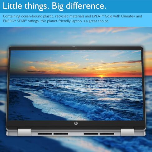 HP Chromebook Plus x360 Laptop 14" 2 in 1 Touchscreen Business Laptop for Student Intel Core i3 N305 8GB RAM 256GB UFS Backlit KB Wi-Fi 6 Chrome OS w/Google AI in Kuwait