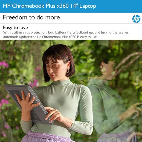 HP Chromebook Plus x360 Laptop 14" 2 in 1 Touchscreen Business Laptop for Student Intel Core i3 N305 8GB RAM 256GB UFS Backlit KB Wi-Fi 6 Chrome OS w/Google AI in Kuwait
