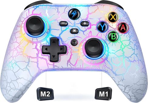 Svetaecho Upgraded Wireless Switch 2 Controller for Nintendo Switch/OLED/Lite - Hall Effect Triggers, RGB, Programmable Back Buttons - Also for iOS/Android, Wired PC Gaming (Black) in Saudi Arabia
