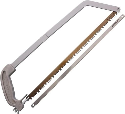 Wyoming Take-Apart Bow Saw with 18" Stainless Steel Wood & Bone Blades, Powder-Coated Frame, Compact Waist Pack & Sheath - WY31 in Saudi Arabia