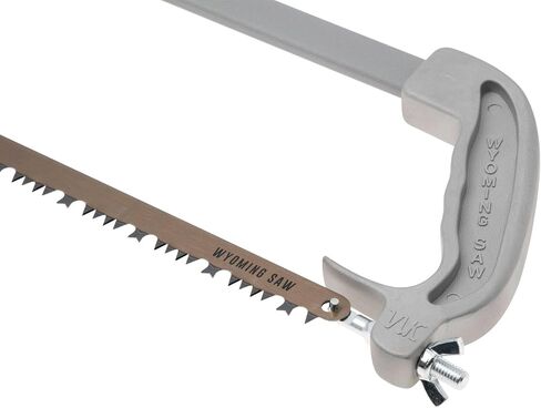 Wyoming Take-Apart Bow Saw with 18" Stainless Steel Wood & Bone Blades, Powder-Coated Frame, Compact Waist Pack & Sheath - WY31 in Saudi Arabia