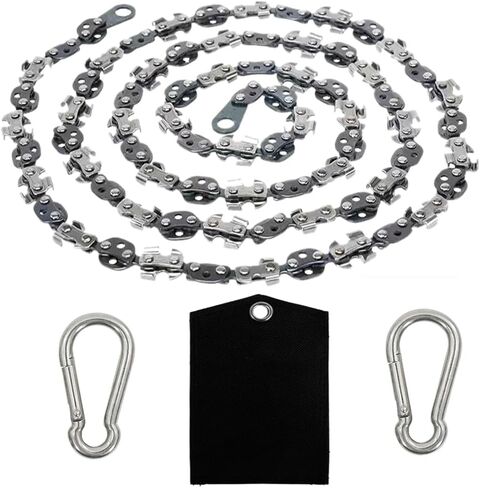 upgrade 53 Inch High Reach Tree Limb Hand Rope Chain Saw Cuts Branches Manual Pocket Chainsaw with 68 Sharp Blades on Both Sides for Gardening Camping Hiking Survival Gear-No Ropes Included in Saudi Arabia