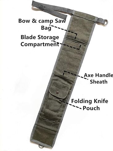 TIPU Axe and Saw Sling, Agawa Saw Bag, Bucksaw Bag, Canvas Sheath for BOREAL21 Folding Bow Saw in Kuwait