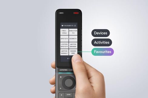 Smart Control Pro Touch | Touch remote combines app control, infrared, Bluetooth, custom activities/screens, backlit keys, and anthracite US finish. in Saudi Arabia