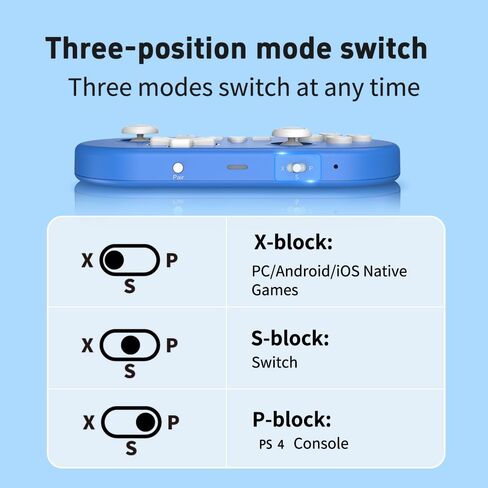 ShanWan Wireless Bluetooth Controller is Compatible With the Switch/Switch 2, Steam Deck, PC, Android, iPhone, iPad, and macOS. It Features Customizable Buttons and Macros, Motion Controls, linear Motor Vibration, Joysticks, Triggers, and a D-pad in Saudi Arabia