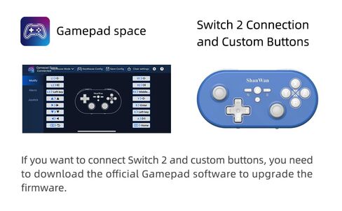 ShanWan Wireless Bluetooth Controller is Compatible With the Switch/Switch 2, Steam Deck, PC, Android, iPhone, iPad, and macOS. It Features Customizable Buttons and Macros, Motion Controls, linear Motor Vibration, Joysticks, Triggers, and a D-pad in Saudi Arabia
