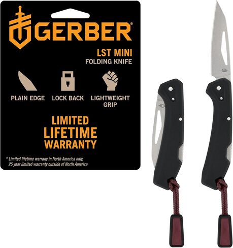 Gerber Gear LST Mini - Lightweight Folding Pocket Knife for Hiking, Camping - EDC Tool - Durable Stainless Steel Blade - Orange in Kuwait
