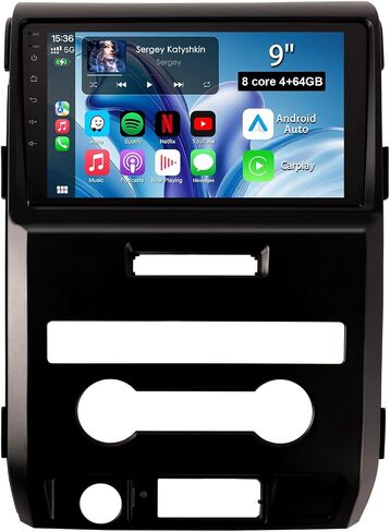 8 Core 4+64GB Car Radio Stereo Upgrade for Ford F150 2009 2010 2011 2012, Plug and Play 9'' Android 13 Head Unit with Wireless Carplay/Android Auto/1080P Backup Camera/AM FM Radio in Saudi Arabia