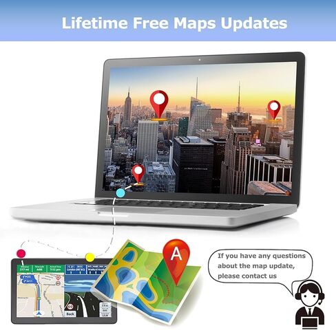 GPS Navigator for Truck Car, 9'' Truck GPS Commercial Drivers with 2026 Map | Trucker GPS with Maps (Free Lifetime Updates),Real Voice Spoken Reminding Navigation System for Cars with Red Light Warning in Saudi Arabia