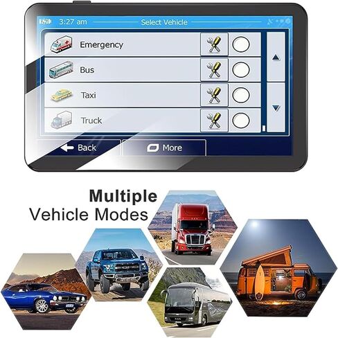 GPS Navigator for Truck Car, 9'' Truck GPS Commercial Drivers with 2026 Map | Trucker GPS with Maps (Free Lifetime Updates),Real Voice Spoken Reminding Navigation System for Cars with Red Light Warning in Saudi Arabia