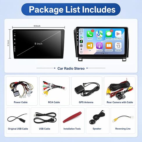 5G-WiFi6 (4Core 64G ROM) Car Radio Stereo for Toyota Tundra 2007-2013,10 inch Touch Screen Head Unit with Wireless Carplay Android Auto GPS Bluetooth SWC FM Mirror Link Backup Camera in Saudi Arabia