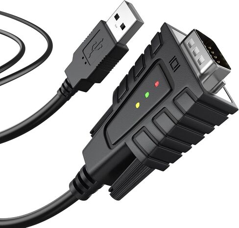 DriverGenius SerialEdgeX USB-A to Serial RS232 Cable (3-LED, 1-Pack) | Full-Pin RS232 Connectivity with Signal Support For Device Setup, Legacy Hardware Applications & Serial Communication Tasks in Kuwait