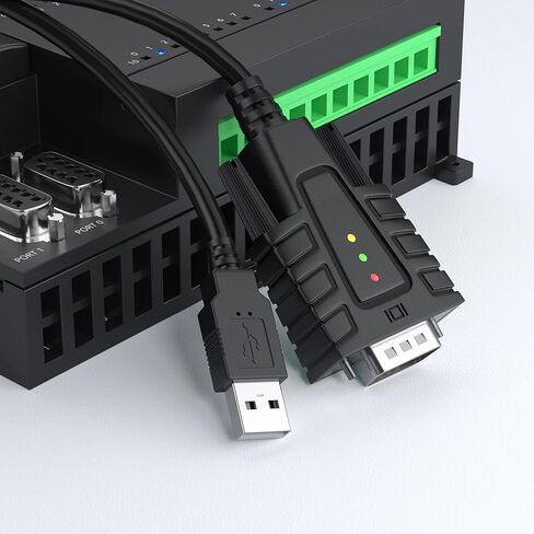 DriverGenius SerialEdgeX USB-A to Serial RS232 Cable (3-LED, 1-Pack) | Full-Pin RS232 Connectivity with Signal Support For Device Setup, Legacy Hardware Applications & Serial Communication Tasks in Kuwait