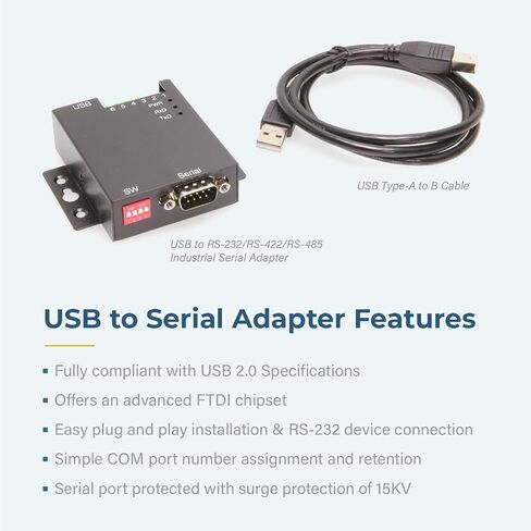 محول USB صناعي إلى RS-232/422/485 - اتصال مزدوج، وحماية من زيادة التيار، وإخراج طاقة الكتلة الطرفية in Kuwait