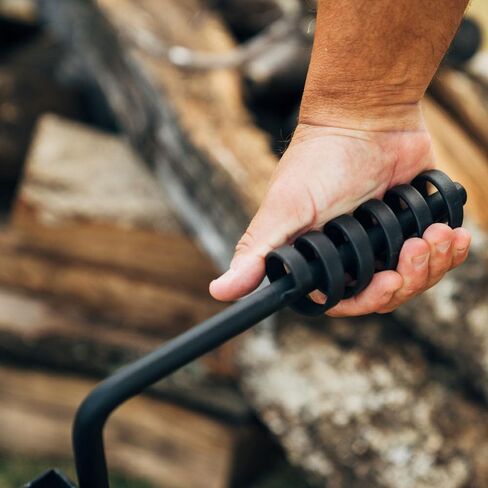 TITAN GREAT OUTDOORS شواية دوارة قابلة للتعديل من Ash & Ember، شبكة طبخ من سلك شبكي فولاذي مع عمود سبايك، معدات تخييم محمولة للشواء مفتوحة النار in Kuwait