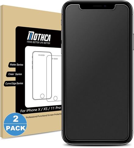 Mothca 2 Pack Matte Glass Screen Protector for iPhone 17 Pro Max[6.9 inch] + 2 Pack Camera Lens Protector, Anti-Glare & Anti-Fingerprint (Not Privacy Film) Tempered Glass, Bubble Free, Smooth as Silk in Kuwait