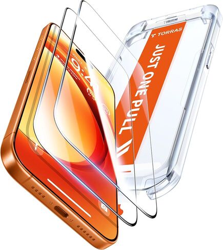 TORRAS for iPhone 17 Pro Max Screen Protector [12Ft Military-Grade Shatterproof] [9H+ Aerospace Tempered Glass] Anti-Scratch Full Coverage Fit Screen Protector 17 ProMax 6.9" 2-Pack in Kuwait