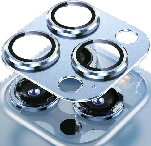 Uyiton for iPhone 17 Pro Max Camera Lens Protector, Metal Frame Glass Cover | Not Easy to Break, Strong Adsorption, Case-Friendly, Metal 9H Sapphire Glass Rear Camera Screen Cover, Deep Blue in Kuwait