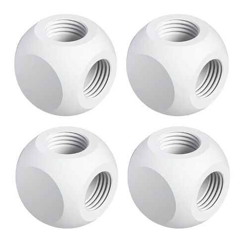 Dracaena.io 2-Pack G1/4 3-Way Ball Fitting, Black, Extender, Brass/Copper in Saudi Arabia
