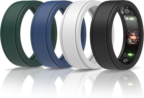 10 Pack Cover Compatible with Oura Ring 5, Support Charging with Cover On, Ultra-Thin Anti-Scratch Elastic Silicone Ring Protector for Men Women Working Out & Daily Activities in Saudi Arabia