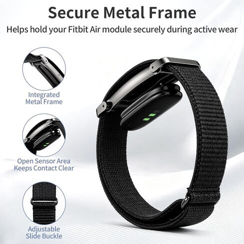 Nylon Bicep Band Compatible with Google Fitbit Air, Integrated Metal Frame in Saudi Arabia