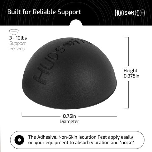 Speaker Isolation Pads – 8-Pack 0.75" Platinum Silicone Feet for Speakers, Subwoofers, Turntables – Non-Slip, Vibration Damping Pads with Adhesive – 20 Duro Anti-Vibration Mounts in Saudi Arabia