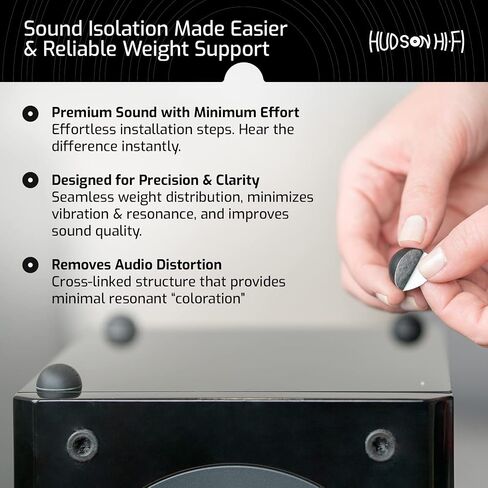 Speaker Isolation Pads – 8-Pack 0.75" Platinum Silicone Feet for Speakers, Subwoofers, Turntables – Non-Slip, Vibration Damping Pads with Adhesive – 20 Duro Anti-Vibration Mounts in Saudi Arabia