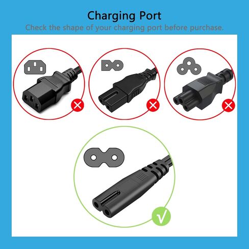 AC Power Cord(5ft, Black) - Universal Replacement for Xbox One S/X, Xbox Series X/S, PS4, PS4 Slim, PS5, PS3 Slim/Super Slim UL Listed in Saudi Arabia