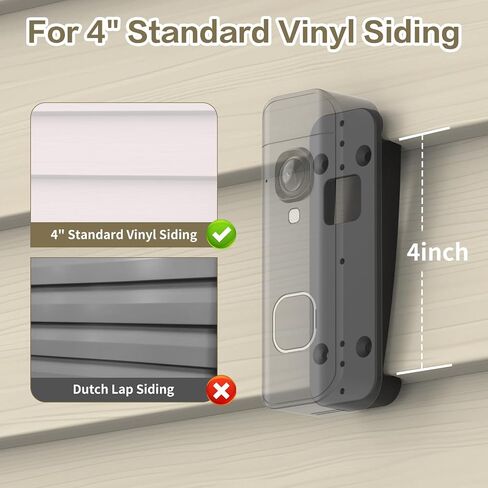 Vinyl Siding Mount for Blink Doorbell 2K+(2026 Blink Doorbell Camera Mount) | Fits 4" Standard Siding, Angle-Corrected Wedge Kit, Fixes Upward Tilt, Blink Doorbell 2K Angle Mounting Bracket, Easy Install in Saudi Arabia