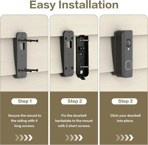 Vinyl Siding Mount for Blink Doorbell 2K+(2026 Blink Doorbell Camera Mount) | Fits 4" Standard Siding, Angle-Corrected Wedge Kit, Fixes Upward Tilt, Blink Doorbell 2K Angle Mounting Bracket, Easy Install in Saudi Arabia