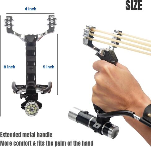 Slingshot, Professional Hunting Slingshot Set, Adjustable Wrist Slingshots for Adults with 100 Ammo Balls and 3 Rubber Bands in Saudi Arabia