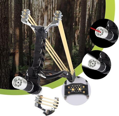 Slingshot, Professional Hunting Slingshot Set, Adjustable Wrist Slingshots for Adults with 100 Ammo Balls and 3 Rubber Bands in Saudi Arabia