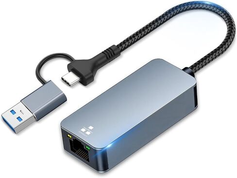 USB C to Ethernet Adapter, USB 3.0 to RJ45 Gigabit LAN 1000 Mbps Wired Network, USB to Ethernet Adapter for Laptops/Tablet, Compatible with Windows XP, MAC OS, Linux, Vista 7 8 10 11 in Saudi Arabia
