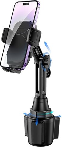Phone Holders for Your Car, Adjustable Gooseneck Cup Car Phone Holder | 360° Rotation, Super Stable, One Button Release Universal Cup Car Holder Phone Mount for iPhone, Samsung and All Smartphones in Saudi Arabia
