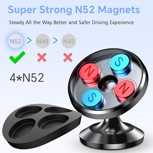 【 2-Pack 】 Magnetic Phone Holder for Car Dashboard【Strong Magnet】iPhone Magnetic Phone Mount for Car Phone Holder 【4 Metal Plate】Cell Phone Holders for Your Car Mount for iPhone 17 Pro Max Air 16 15 in Saudi Arabia