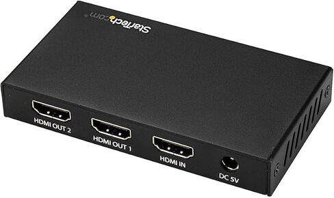 StarTech 2-Port HDMI Splitter, 4K 60Hz HDMI 2.0b, HDR, 7.1 Audio, 18Gbps | Simultaneous audio on all ports, Automatic EDID, Active cables/extenders, 2-way splitter, 7.1 Surround audio, HDCP 2.2 in Saudi Arabia