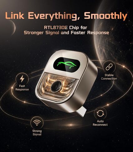 2026 Upgraded Wireless CarPlay Adapter for iPhone & Android Auto | One-Click Switch, Fast Auto-Connect, Alloy Apple Bluetooth CarPlay Adapter, Plug & Play for 1000+ Vehicles, USB-A/C Included in Saudi Arabia