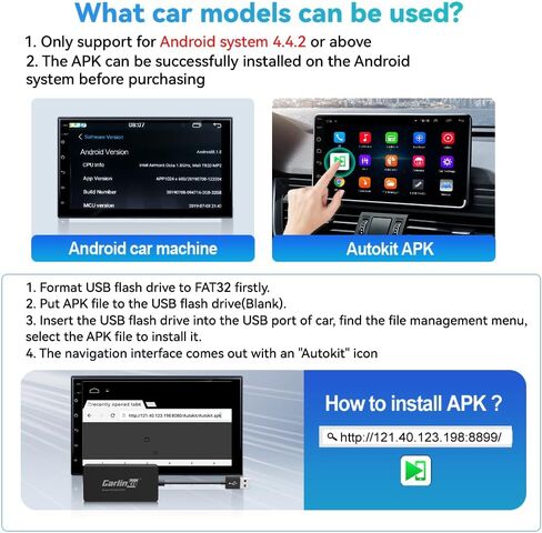 CarlinKit Wireless CarPlay Dongle CPC200-CCPA for Android Head Unit 4.4.2+ in Saudi Arabia