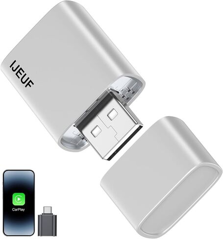 Wireless CarPlay Adapter for Apple iPhone 2026 Upgraded,Ultra-Low Lag,Stable Connection,Mini Car Play Wireless Adapter for Cars with Built-in Wired CarPlay for iPhone iOS 10+,USB A Black in Saudi Arabia