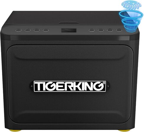 TIGERKING Smart Handgun Safe, Fingerprint Access, Multiple Pistol Storage | High Capacity Storage, WiFi & Bluetooth Control, Modular Interior Design, Twin Pistol Rack, Bedroom & Home Office Storage in Saudi Arabia