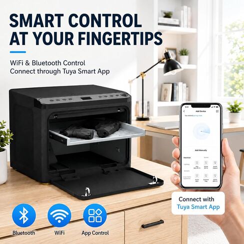 TIGERKING Smart Handgun Safe, Fingerprint Access, Multiple Pistol Storage | High Capacity Storage, WiFi & Bluetooth Control, Modular Interior Design, Twin Pistol Rack, Bedroom & Home Office Storage in Saudi Arabia
