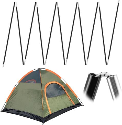 Acostop Aluminum Durable Tent Poles Replacement for 3-4 Person Camping Tent | Pre-Assembled Tent Poles Stakes, Fits Both Female and Male Ends, Lightweight Hiking Backpacking Tent Pole Repair Kit in Saudi Arabia