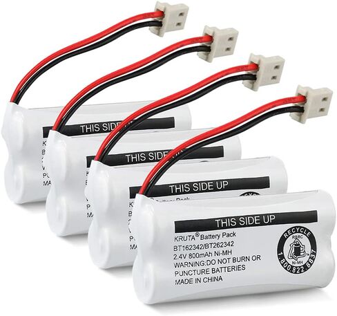 BT183342/BT283342 BT162342/BT262342 Cordless Phone Battery, Compatible with AT&T VTech Cordless Phone Batteries BT183342/BT283342 BT162342/BT262342 CS6709 CS6609 CS6409 BL102-3 (Pack of 4) in Saudi Arabia