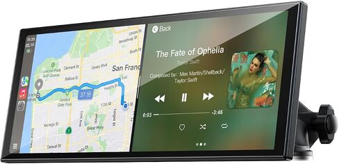 LAMTTO 9.26" Wireless CarPlay Screen for Car, Waterproof Backup Camera | Family Road Trip, 1600x600 HD IPS, Mirror Link, GPS Navigation, Voice Control, Plug & Play, OTA, CarPlay & Android Auto in Saudi Arabia