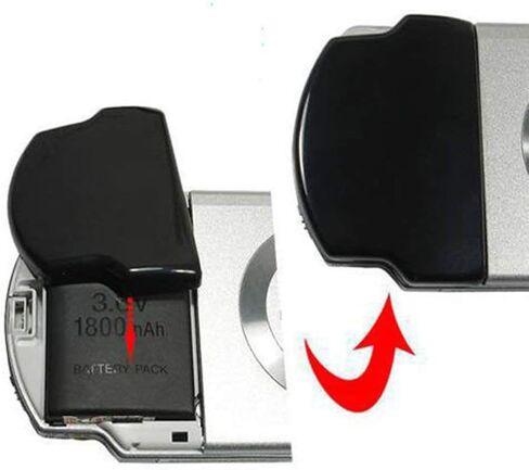 Battery Protector Cover Door Repair Parts Replacement for PSP 2000 3000 (Black) in Saudi Arabia