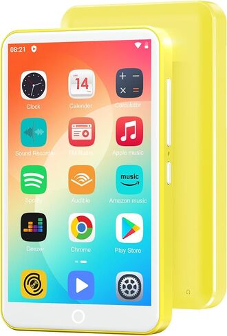 80GB MP3 Player with Bluetooth and WiFi, Oilsky 4.0" IPS Touch Screen MP3 Player with Speaker, Music Player with Spotify, Audible, Amazon Music, MP4 Android Music Player Up to 512GB in Kuwait