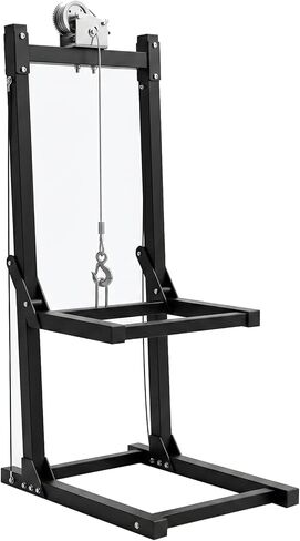 Hitch-Mounted Deer Hoist with Platform – 500 lbs Load Capacity, 2-Inch Receiver, Winch Lift Game Carrier for Trucks, Pickups & SUVs, Ideal for Safely Loading Large Game Animals in Saudi Arabia