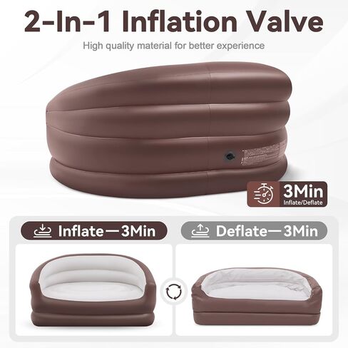 Twin Size Inflatable Sofa，Double Inflatable Chair for Adults-Flodable Blow Up Couch Lounger-Portable Air Sofa for Indoor Living/Tent Camping/Outdoor Activities in Saudi Arabia