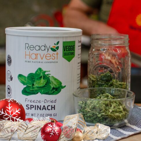 Ready Harvest Freeze Dried Food - Spinach | Emergency Vegetables | Camping Essentials | #10 Can | 25-Year Shelf Life | Cans Filled to the Top in Saudi Arabia